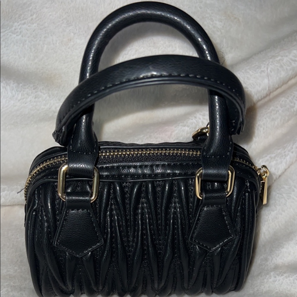 F21 black mini purse